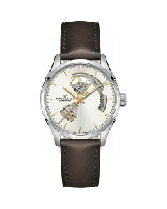�n�~���g�� ���f�B�[�X �A�N�Z�T���[ �r���v Hamilton Jazzmaster Open Heart Watch 40mm Silver/Brown �u���E��