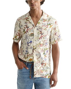 �X�R�b�`�A���h�\�[�_ �����Y �g�b�v�X �V���c �v�����g Scotch & Soda Printed Camp Shirt Cosmic Sky