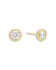 �V���V ���f�B�[�X �A�N�Z�T���[ �s�A�X�E�C�������O Shashi Cubic Zirconia Bezel Solitaire Stud Earrings Gold �S�[���h