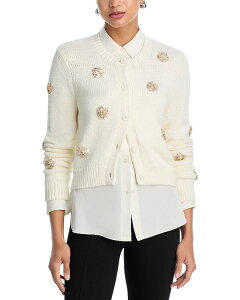 �T���N �Z�v�g ���f�B�[�X �A�E�^�[ �J�[�f�B�K�� �~�j Cinq Sept Mini Sparkle Dots Cardigan Ivory �A�C�{���[