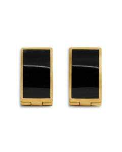 �g�[�e�� ���f�B�[�X �A�N�Z�T���[ �s�A�X�E�C�������O TOTEME Signature Jet Inlay Hoop Earrings in 18K Gold Plated Black �u���b�N