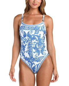 ���W�����X ���f�B�[�X ���� �㉺�Z�b�g L'AGENCE Remi Baroque One Piece Swimsuit Blue �u���[