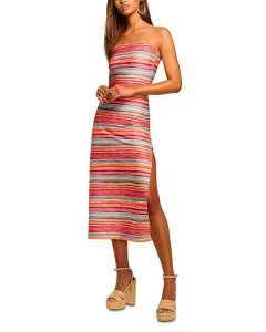 ���C�~�[ �u���b�N ���f�B�[�X �g�b�v�X �����s�[�X Ramy Brook Sunset Nava Swim Cover-Up Dress Vivid Orange Stripe �I�����W