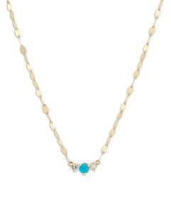 ���i ���f�B�[�X �A�N�Z�T���[ �l�b�N���X�E�`���[�J�[�E�y���_���g�g�b�v ���[�X LANA Jewelry 14K Yellow Gold Turquoise & Diamond Pendant Necklace 18 Gold �S�[���h