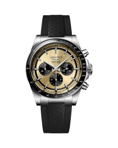 �����W�� ���f�B�[�X �A�N�Z�T���[ �r���v Longines Conquest Sunray Champagne Chronograph 42mm Gold/Black �u���b�N