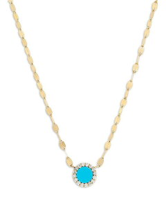 ���i ���f�B�[�X �A�N�Z�T���[ �l�b�N���X�E�`���[�J�[�E�y���_���g�g�b�v ���[�X LANA Jewelry Turquoise & Diamond Halo Pendant Necklace in 14K Yellow Gold �S�[���h