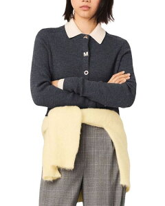 �}�[�W�� ���f�B�[�X �A�E�^�[ �J�[�f�B�K�� �E�[�� Maje Amour Wool Cardigan Grey �O���[