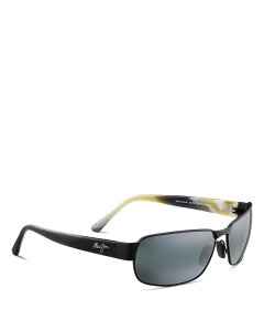 �}�E�C�W�� ���f�B�[�X �A�N�Z�T���[ �T���O���X�E�A�C�E�F�A Maui Jim Black Coral Rectangular Sunglasses 65mm Black/Gray Mirrored Gradient �u���b�N