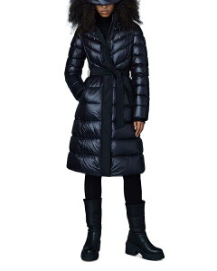�}�b�J�[�W�� ���f�B�[�X �A�E�^�[ �R�[�g �_�E�� Mackage Coralia Hoodedown Puffer Coat Black �u���b�N