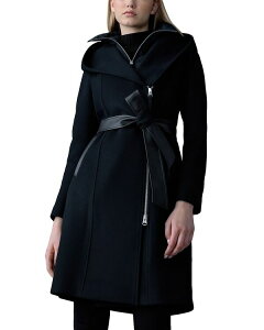 �}�b�J�[�W�� ���f�B�[�X �A�E�^�[ �R�[�g �E�[�� Mackage Shia 2 in 1 Double Face Wool Coat with Removable Biblack �u���b�N