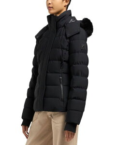 ���[�X�i�b�N�� ���f�B�[�X �A�E�^�[ �W���P�b�g�E�u���]�� �_�E�� Moose Knuckles Betta Shearling Trim Down Puffer Jacket Black / Black Shearling �u���b�N