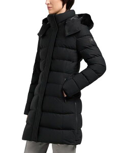 ���[�X�i�b�N�� ���f�B�[�X �A�E�^�[ �W���P�b�g�E�u���]�� �p�[�J�[ �_�E�� Moose Knuckles Watershed Shearling Trim Down Parka Black/Black Shearling �u���b�N
