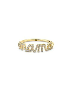 �V�h�j�[�G���@�� ���f�B�[�X �A�N�Z�T���[ �����O Sydney Evan 14K Yellow Goldiamond Mama Script Ringold �S�[���h