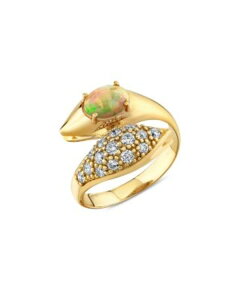�V�h�j�[�G���@�� ���f�B�[�X �A�N�Z�T���[ �����O Sydney Evan 14K Yellow Gold Opal & Diamond Snake Bypass Ringold �S�[���h