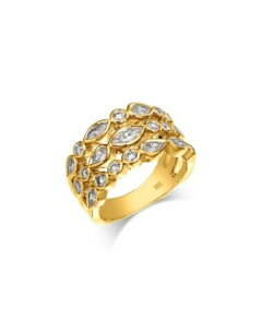 ���[�� & ���h�E ���f�B�[�X �A�N�Z�T���[ �����O Moon & Meadow Triple Row Bezel Set Lab Grown Diamond Stack Ring in 14K Yellow Gold 1.5 tcw Yellow Gold �C�G���[