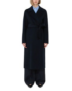 �}�b�N�X�}�[�� ���f�B�[�X �A�E�^�[ �R�[�g Max Mara Studio Cles Coat Navy �l�C�r�[