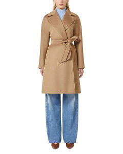 �}�b�N�X�}�[�� ���f�B�[�X �A�E�^�[ �R�[�g �~�f�B �E�[�� Max Mara Studio Wool Belted Midi Coat Camel �L������