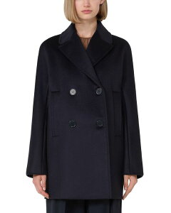 �}�b�N�X�}�[�� ���f�B�[�X �A�E�^�[ �R�[�g Max Mara Studio Sheree Short Coat Navy �l�C�r�[