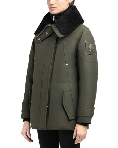 ���[�X�i�b�N�� ���f�B�[�X �A�E�^�[ �W���P�b�g�E�u���]�� �_�E�� Moose Knuckles Aurora Shearling Trim Down Jacket Dark Olive �I���[�u