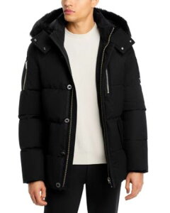 ���[�X�i�b�N�� �����Y �A�E�^�[ �W���P�b�g�E�u���]�� �_�E�� Moose Knuckles Original 3Q Down Jacket Black w/ Black Shearling �u���b�N