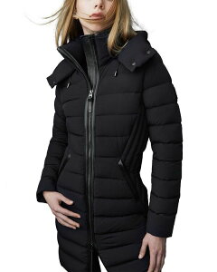 �}�b�J�[�W�� ���f�B�[�X �A�E�^�[ �R�[�g �_�E�� Mackage Farren Hoodedown Coat Black �u���b�N