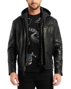 ���o�[�g�O���n�� �����Y �A�E�^�[ �W���P�b�g�E�u���]�� ���U�[ Robert Graham Cedro Leather Moto Jacket Black �u���b�N