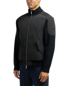���[�X�i�b�N�� �����Y �A�E�^�[ �W���P�b�g�E�u���]�� �j�b�g Moose Knuckles Magnus Knit Hybrid Jacket Black �u���b�N