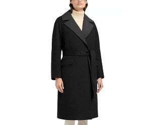 ���[�X�i�b�N�� ���f�B�[�X �A�E�^�[ �R�[�g �E�[�� Moose Knuckles Lafleur Wool Blend Long Wrap Coat Black �u���b�N