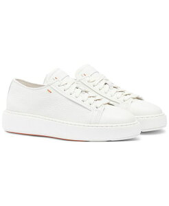 �T���g�[�j ���f�B�[�X �V���[�Y �X�j�[�J�[ ���U�[ Santoni Women's Anginal Tumbled Leather Sneaker White �z���C�g