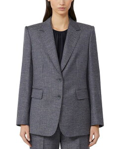 �}�b�N�X�}�[�� ���f�B�[�X �A�E�^�[ �W���P�b�g�E�u���]�� �u���U�[ Max Mara Studio Notched Lapel Blazer Navy �l�C�r�[