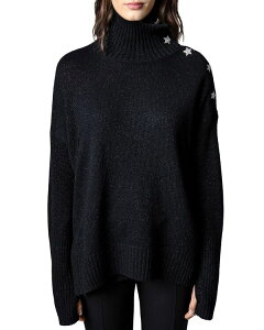 �U�f�B�O �G ���H���e�[�� ���f�B�[�X �A�E�^�[ �j�b�g�E�Z�[�^�[ Zadig & Voltaire Star Button Sweater Noir