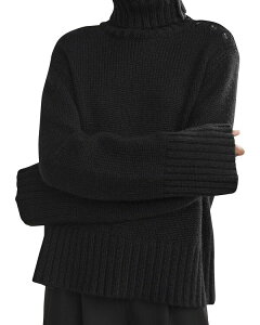 �W�F�j�[�P�C�� ���f�B�[�X �A�E�^�[ �j�b�g�E�Z�[�^�[ Jenni Kayne Jackie Cashmere Sweater Black �u���b�N