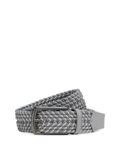 �[�j�A �����Y �A�N�Z�T���[ �x���g ZEGNA Grey M lange Braided Belt Medium Gray �O���[