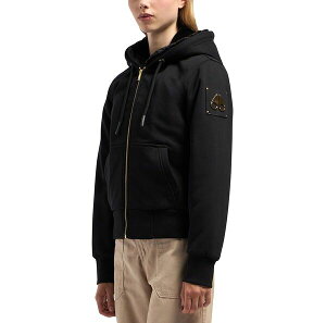 ���[�X�i�b�N�� ���f�B�[�X �A�E�^�[ �p�[�J�[�E�X�E�F�b�g �V���c Moose Knuckles Madison Faux Fur Lined Sweatshirt Black w/ Black �u���b�N