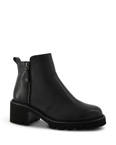 �|�[���E�O���[�� ���f�B�[�X �V���[�Y �u�[�c�E���C���u�[�c Paul Green Women's Carina Zip Boots Black Leather �u���b�N
