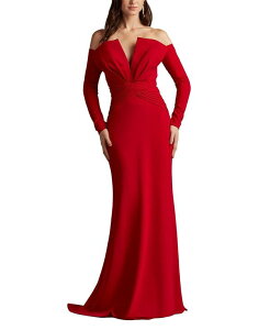 �^�_�V�V���[�W ���f�B�[�X �g�b�v�X �����s�[�X Tadashi Shoji Leona V-Pleat Gown Red ���b�h