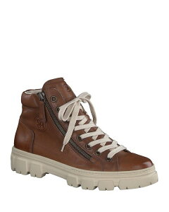�|�[���E�O���[�� ���f�B�[�X �V���[�Y �X�j�[�J�[ Paul Green Women's Novi Hi Top Sneakers Cognac Washed Leather