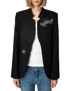 �U�f�B�O �G ���H���e�[�� ���f�B�[�X �A�E�^�[ �W���P�b�g�E�u���]�� �u���U�[ Zadig & Voltaire Art Is Truth Blazer Encre