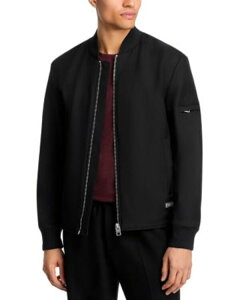 �t���[�S �����Y �A�E�^�[ �W���P�b�g�E�u���]�� HUGO Buck Zip Front Jacket Black �u���b�N