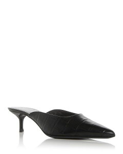 �X�^�E�h ���f�B�[�X �V���[�Y �p���v�X STAUD Women'sebastian Mule Pumps Black Croc �u���b�N