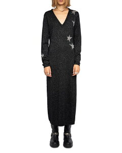 �U�f�B�O �G ���H���e�[�� ���f�B�[�X �A�E�^�[ �j�b�g�E�Z�[�^�[ Zadig & Voltaire Stelly Sweater Dress Black �u���b�N