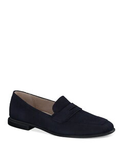 �|�[���E�O���[�� ���f�B�[�X �V���[�Y �X���b�|���E���[�t�@�[ ���U�[ Paul Green Women's Talia Leather Loafer Flats Blue Suede �u���[