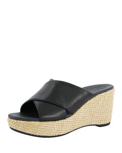 �|�[���E�O���[�� ���f�B�[�X �V���[�Y �T���_�� Paul Green Women's Ashley Wedge Sandals Black Star Leather �u���b�N