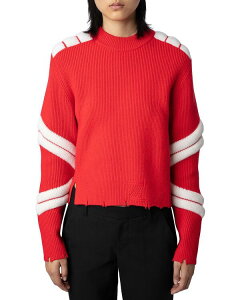 �U�f�B�O �G ���H���e�[�� ���f�B�[�X �A�E�^�[ �j�b�g�E�Z�[�^�[ �N���[�l�b�N �E�[�� Zadig & Voltaire Georgia Merino Wool Crewneck Sweater Japon