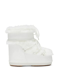 ���[���u�[�c ���f�B�[�X �V���[�Y �u�[�c�E���C���u�[�c Moon Boot Unisex MB Icon Low Faux Fur Boots Optical White �z���C�g