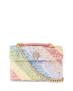 �J�[�g�W�F�C�K�[�����h�� ���f�B�[�X �o�b�O �X�p���R�[�� KURT GEIGER LONDON Kensington Large Rainbow Sequin Bead Convertible Crossbody Open Miscelaneous