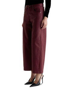 �G�[�W�[ ���f�B�[�X �{�g���X �f�j���p���c �R�[�g �W�[���Y AG Hattie Coated High Rise Crop Barrel Jeans in Winery