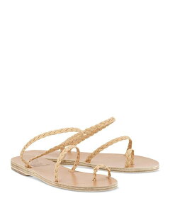 �A���V�G���g�O���[�N�T���_�� ���f�B�[�X �V���[�Y Ancient Greek Sandals Women's Eleftheria Braided Strappy Sandals Natural