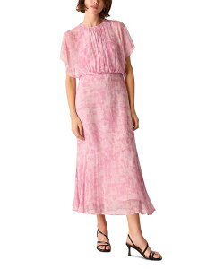 �z�C�b�X���Y ���f�B�[�X �g�b�v�X �����s�[�X �~�f�B Whistles Dashed Brush Marks Midi Dress Pink/Multi �s���N