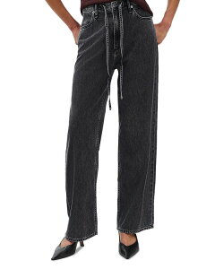 ���O�A���h�{�[�� ���f�B�[�X �{�g���X �f�j���p���c ���C�h���b�O �W�[���Y rag & bone Phoebe Drawstring High Rise Wide Leg Jeans in Anglique